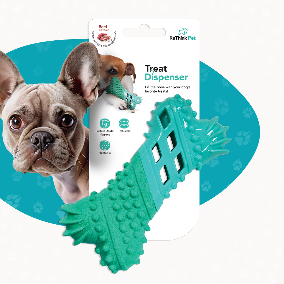 ReThink Pet Dispenser Treat Bone Toy - Beef Flavored
