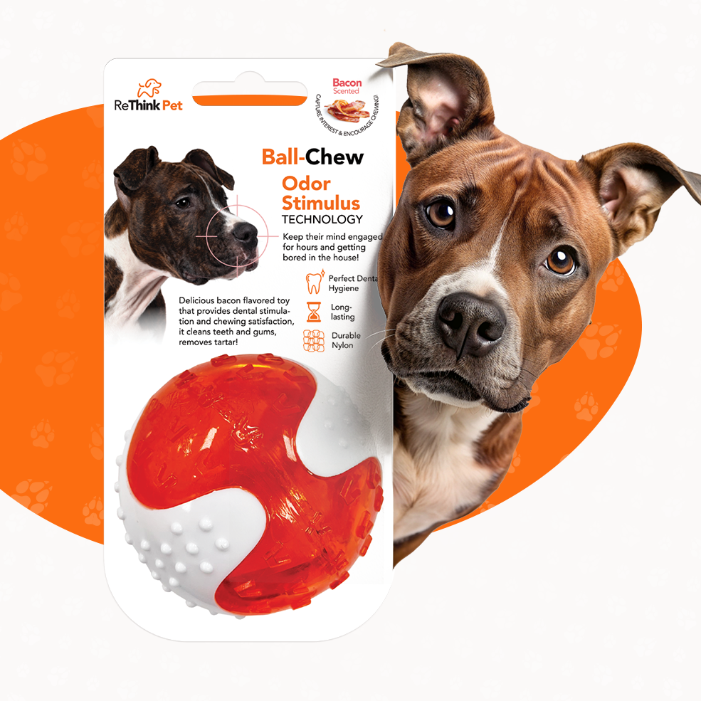 ReThink Pet Ball Chew Toy - Bacon Scented