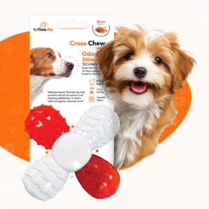 ReThink Pet Cross Chew Toy For Dogs - Bacon Scented
