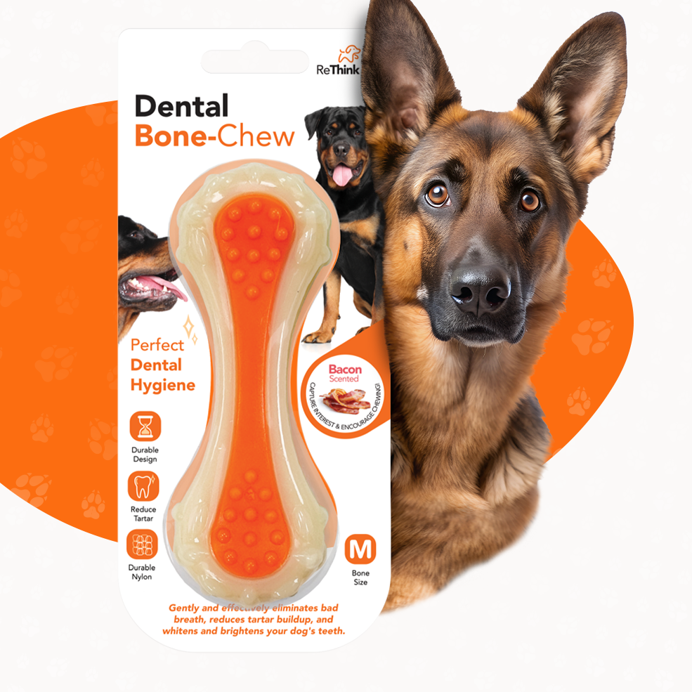 ReThink Pet Dental Bone Chew Toy Bacon Scented - Medium